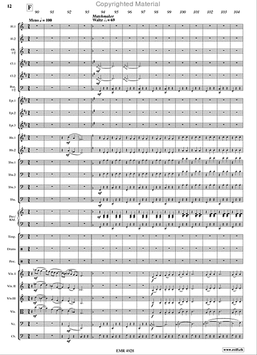 Fiddler On The Roof Orchestra scores gallery preview page 12