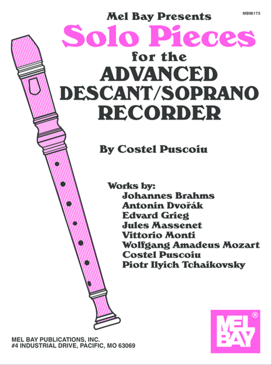 Solo Pieces for the Advanced Descant/Soprano Recorder Soprano Recorder scores gallery preview page 1