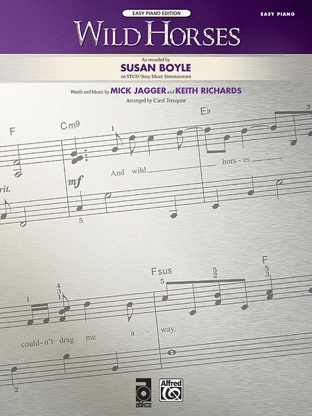 Susan Boyle: Wild Horses (Easy Piano)