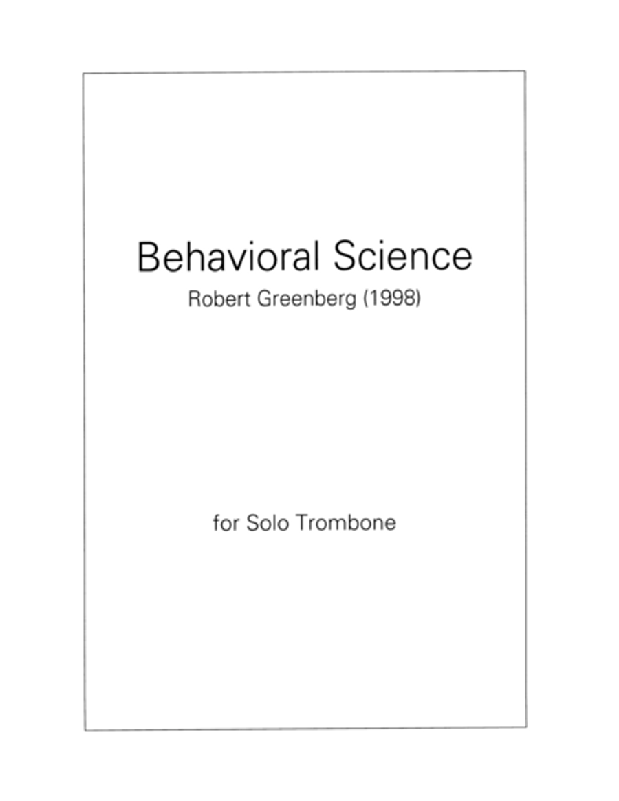 Behavioral Science for trombone solo Trombone Solo scores gallery preview page 1