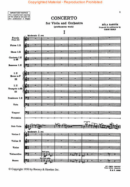 Viola Concerto, Op. Posth.