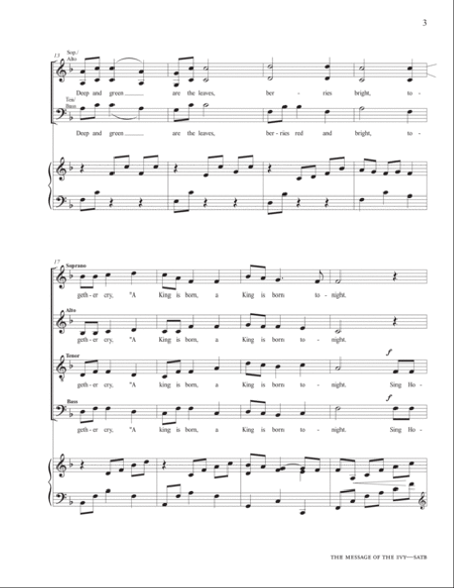 The Message Of The Holly 4-Part scores gallery preview page 3