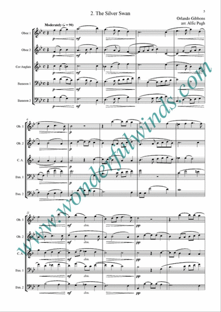 Three English Madrigals Bassoon scores gallery preview page 3