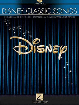 Disney Classic Songs Low Voice Book/CD