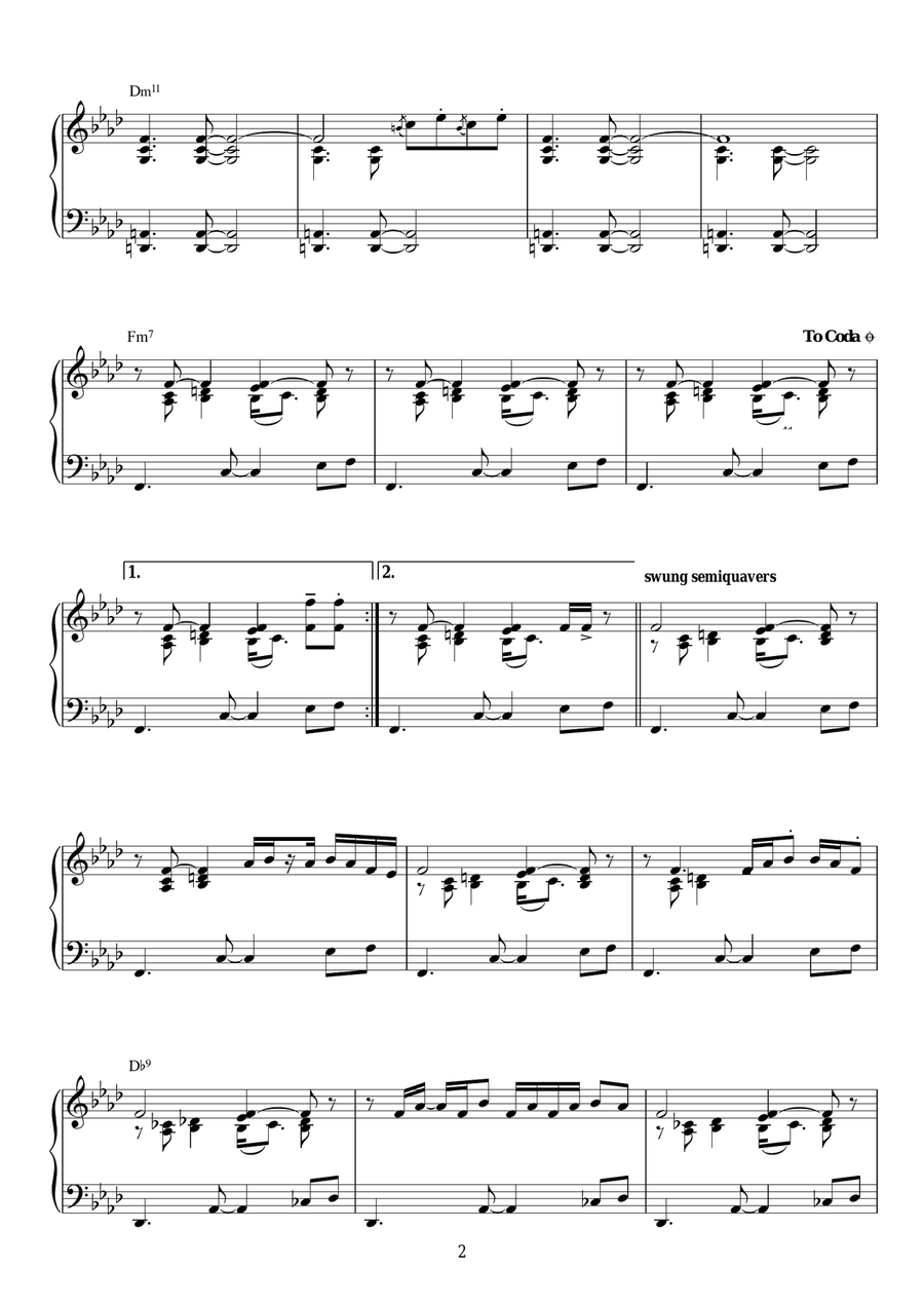 Cantaloupe Island Piano Solo scores gallery preview page 2