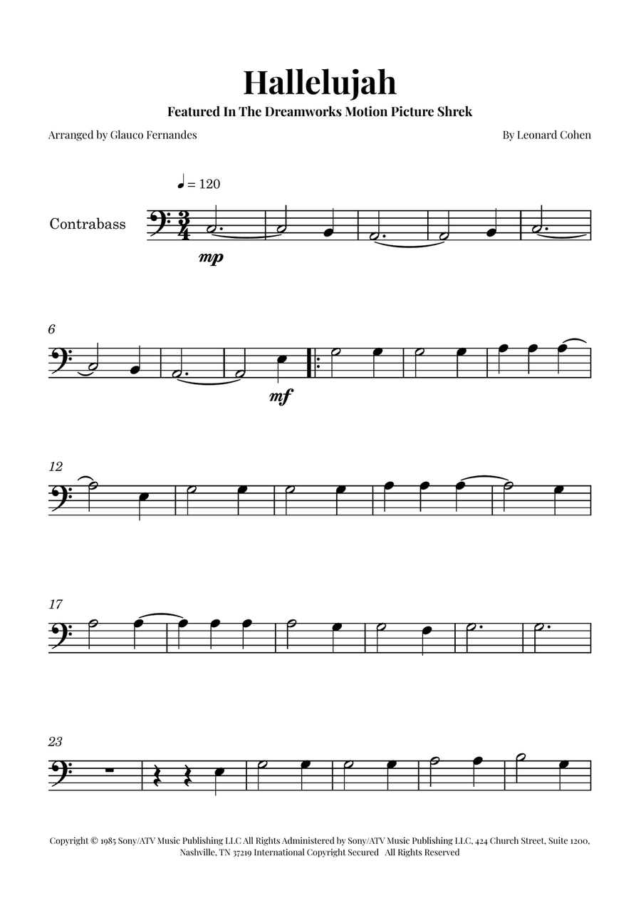Hallelujah Chamber Music scores gallery preview page 1