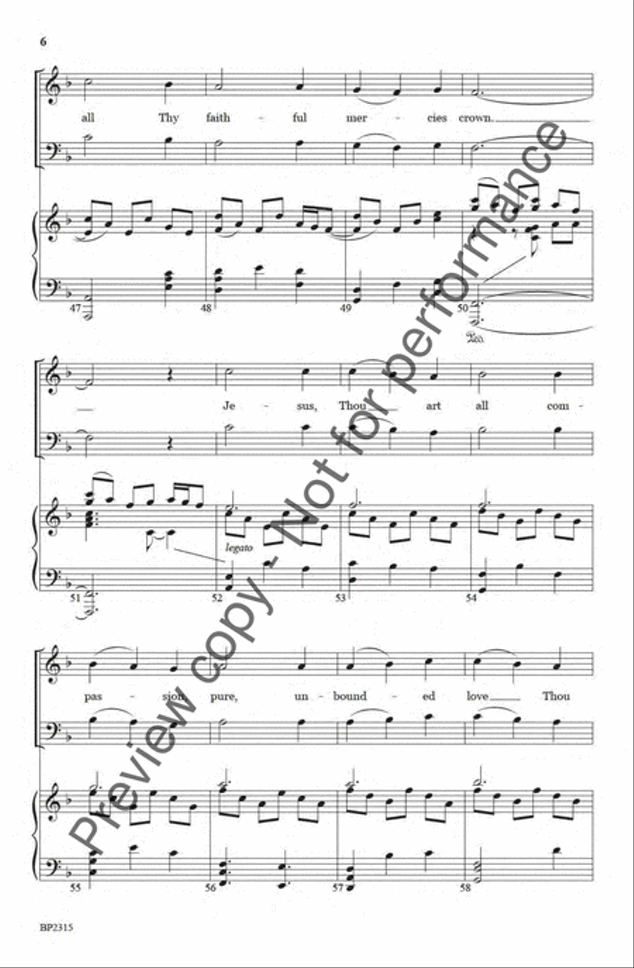 Love Divine, All Loves Excelling - Forrest 4-Part scores gallery preview page 5