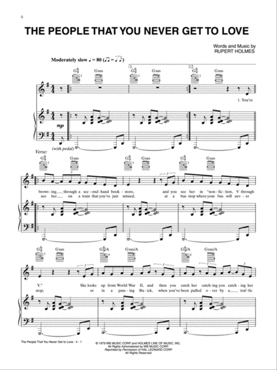 The Rupert Holmes Songbook Piano, Vocal, Guitar scores gallery preview page 7