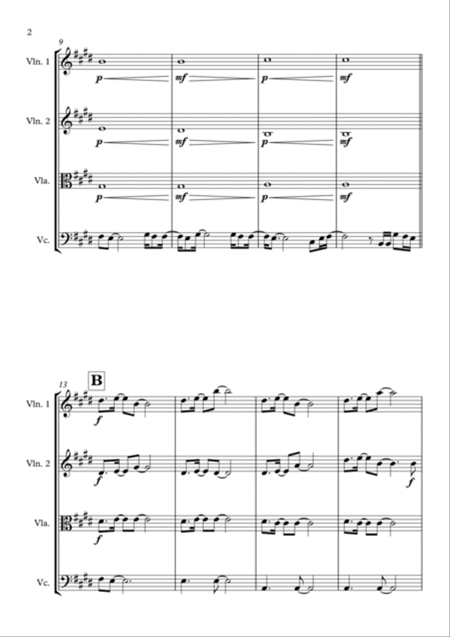 I Can Only Imagine String Quartet scores gallery preview page 2