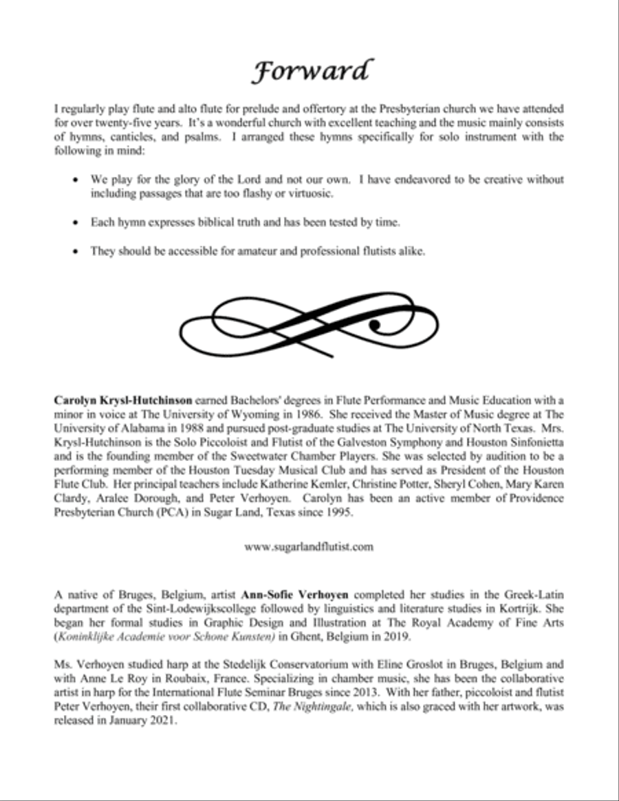 Hymns of Praise and Worship for Unaccompanied Flute, Volume 1 Flute Solo scores gallery preview page 2
