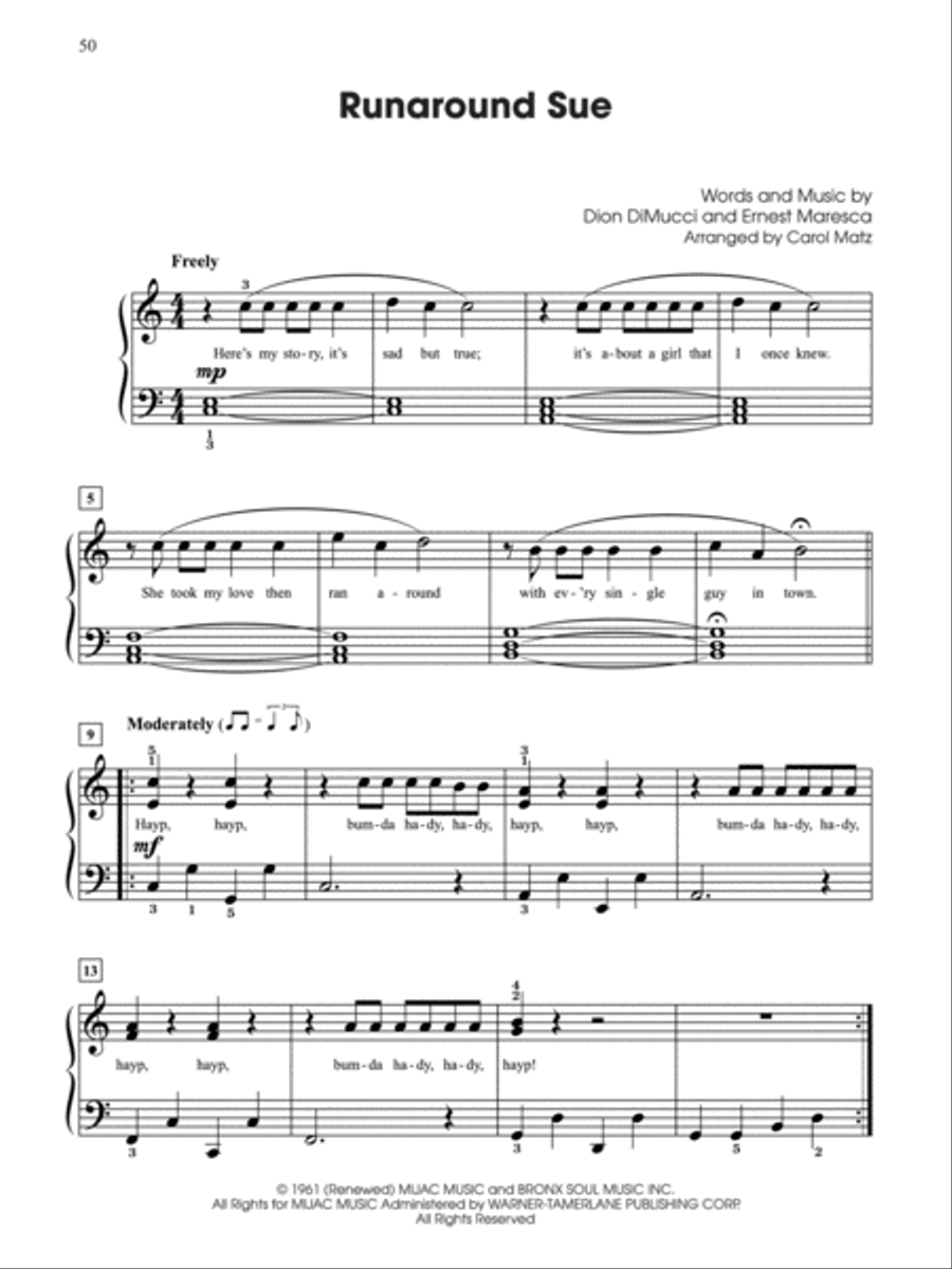 Generations -- Baby Boomers (1950--1963), Book 1 Easy Piano scores gallery preview page 4