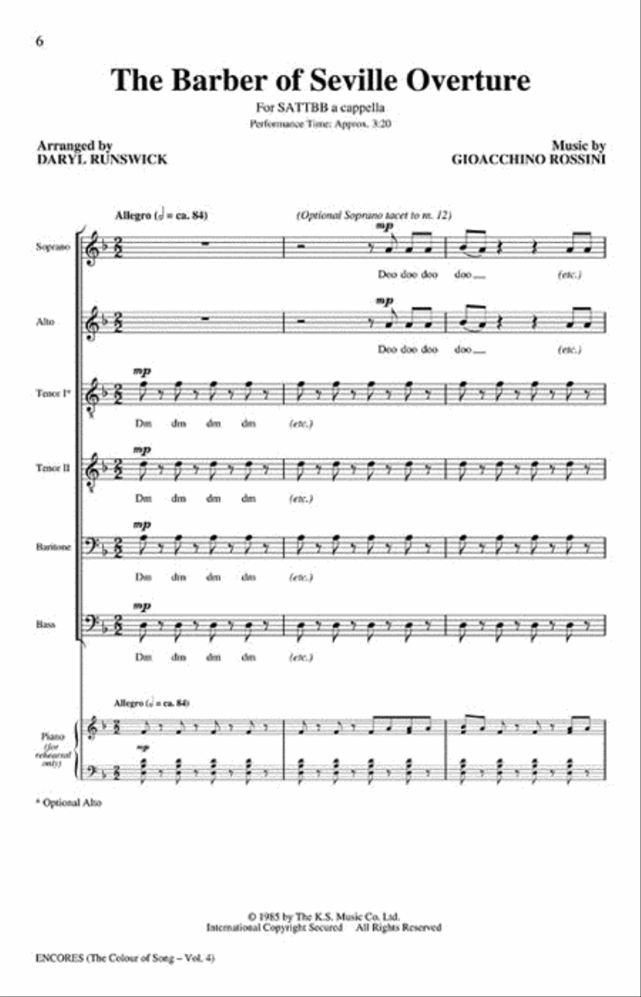 Encores – The King's Singers Colour of Song, Volume 4 Divisi scores gallery preview page 2