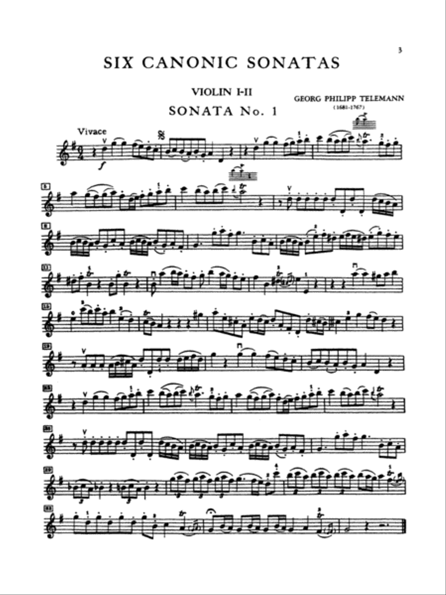 Six Canonic Sonatas String Duet scores gallery preview page 4