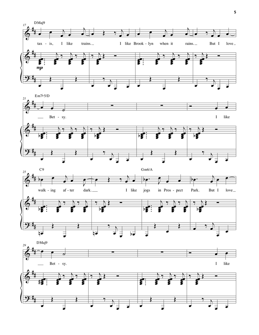 I Love Betsy (from Honeymoon in Vegas) Voice scores gallery preview page 2