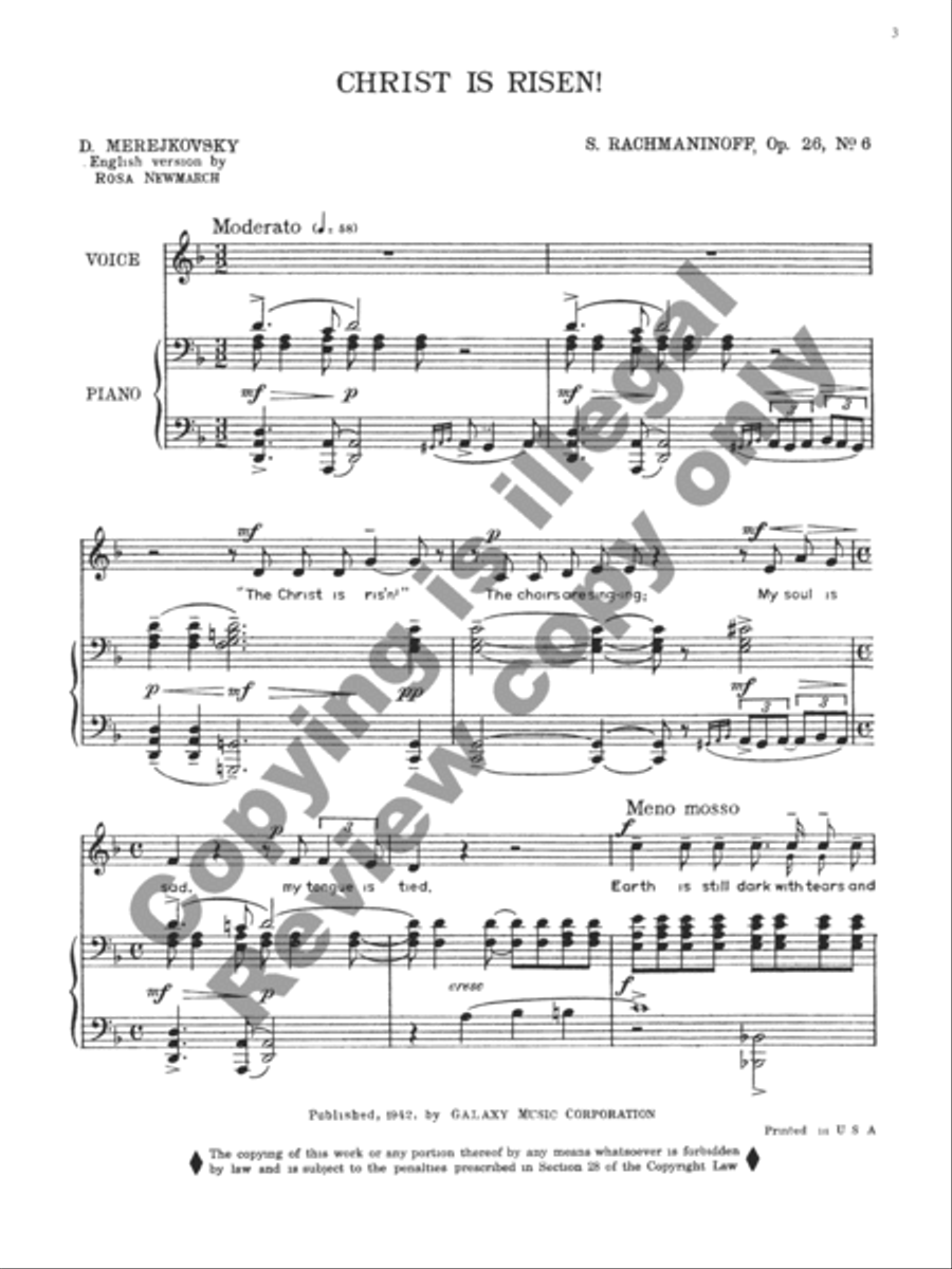 Christ Is Risen! Christ Is Risen! Low Voice scores gallery preview page 6