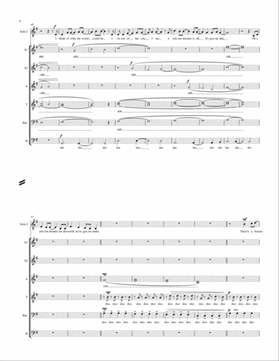 A Million Dreams 4-Part scores gallery preview page 4