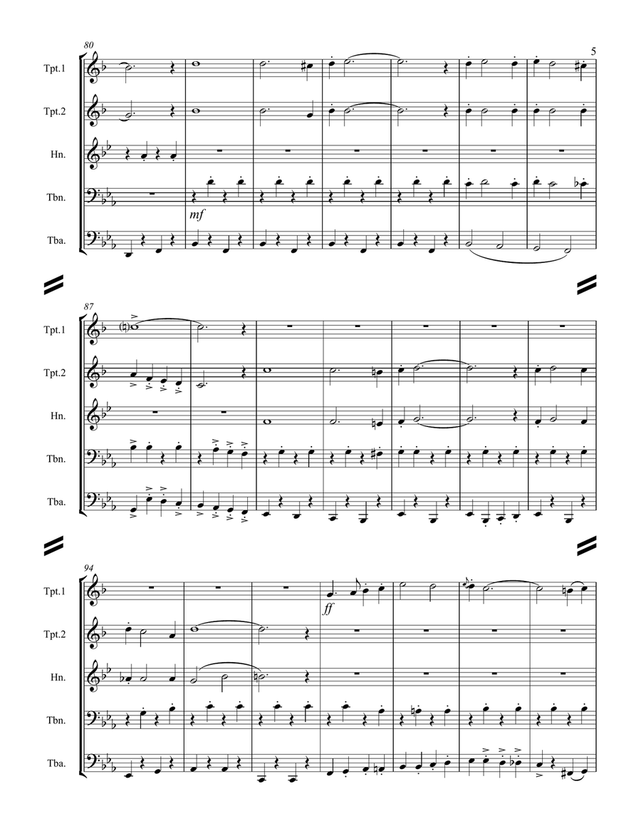 Beer Barrel Polka (roll Out The Barrel) Horn scores gallery preview page 6