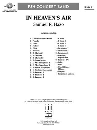 In Heaven's Air: Score