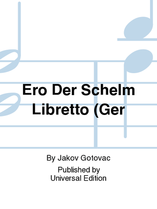 Book cover for Ero Der Schelm Libretto