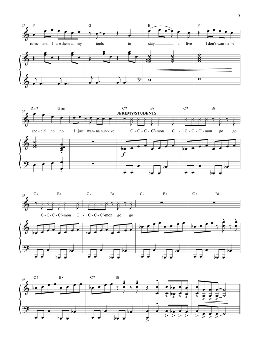 More Than Survive (from Be More Chill) Piano, Vocal scores gallery preview page 5