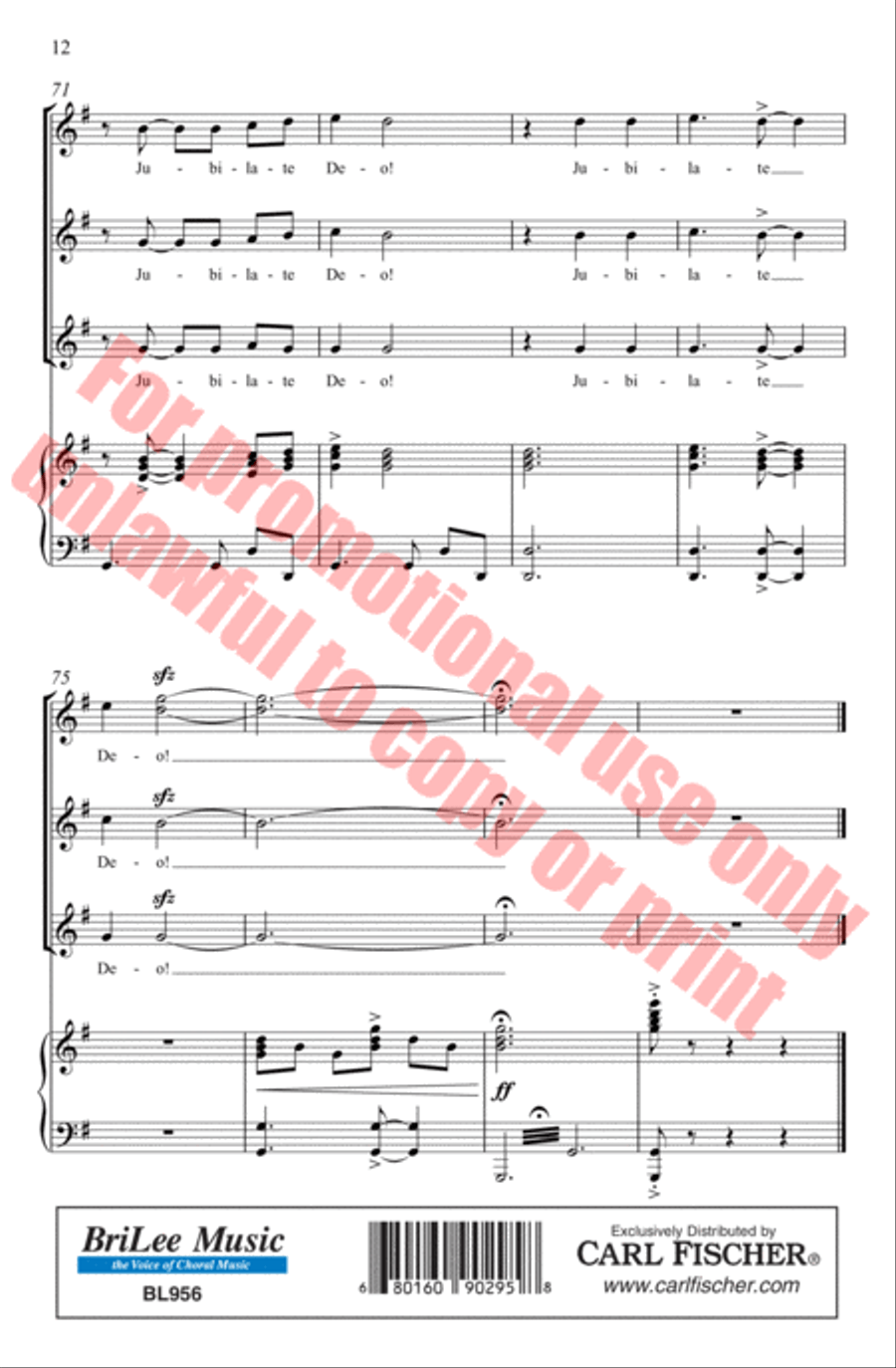 Jubilate Deo! Jubilate Deo! SSA scores gallery preview page 13
