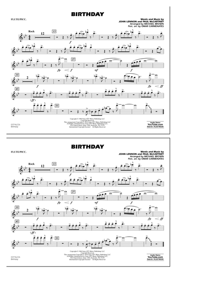 Birthday - Flute/Piccolo