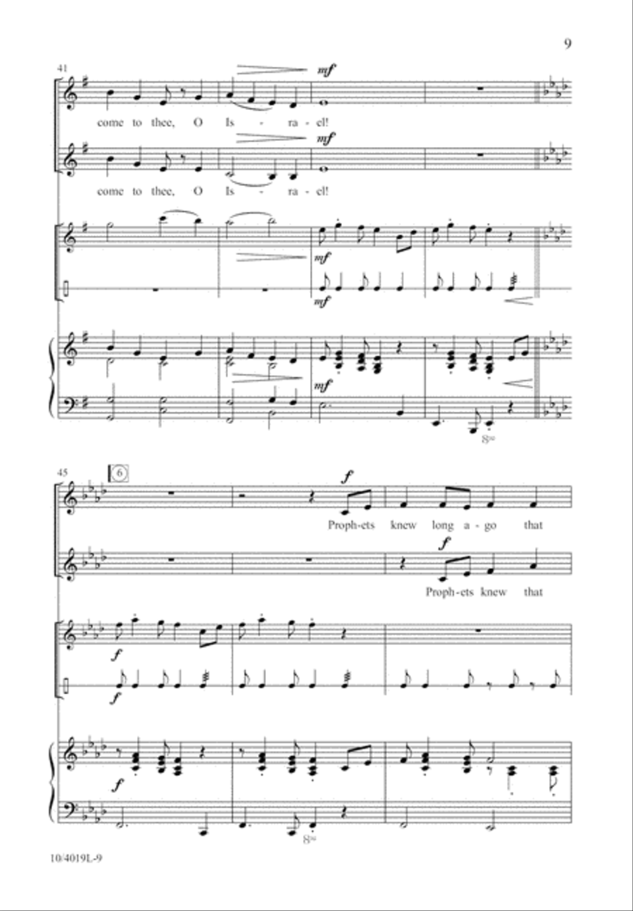 Prophets Knew Unison Choir scores gallery preview page 9