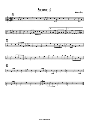Jazz Exercise 1 easy Tenor Saxophone