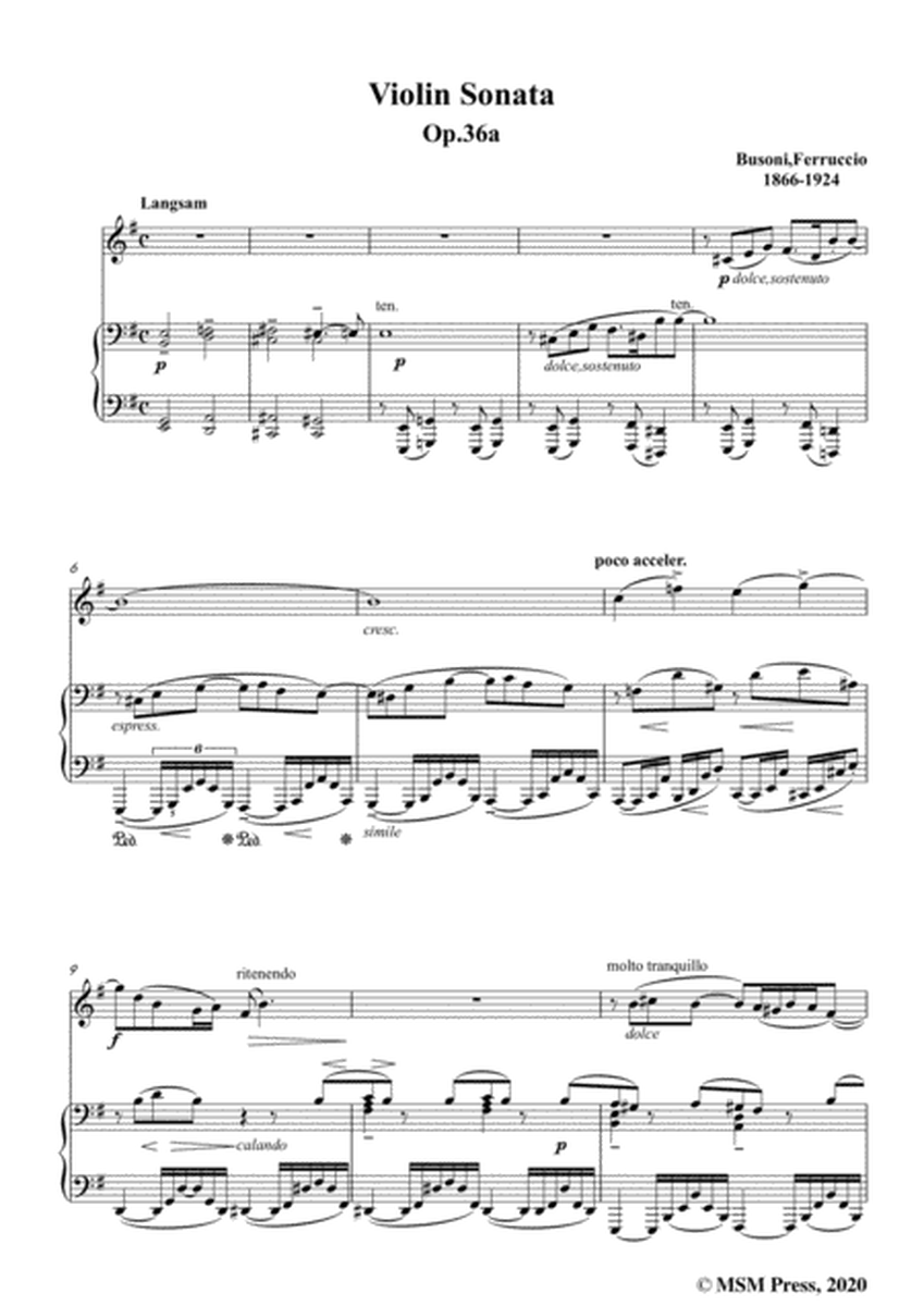 Busoni-Violin Sonata in e minor,Op.36a,for Violin and Piano image number null
