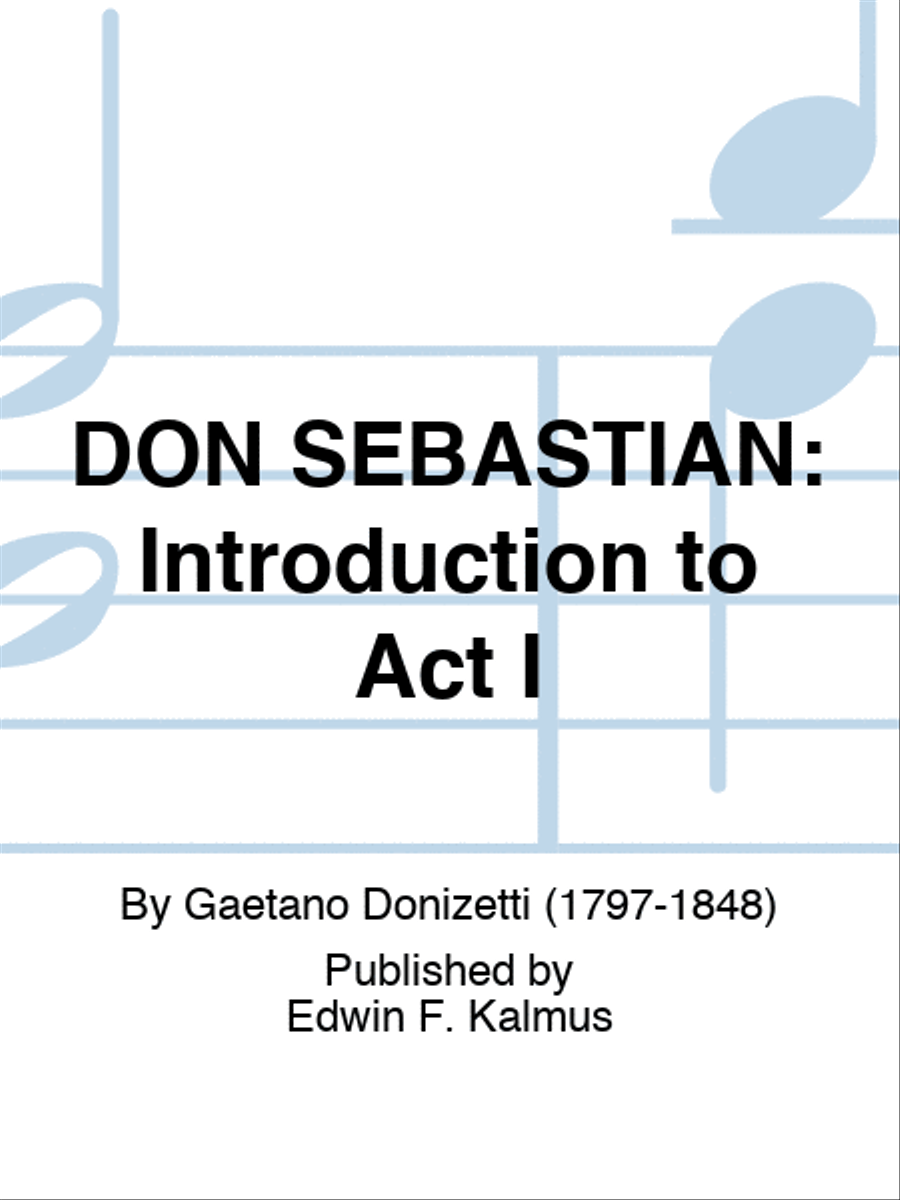 DON SEBASTIAN: Introduction to Act I Score scores gallery preview page 1