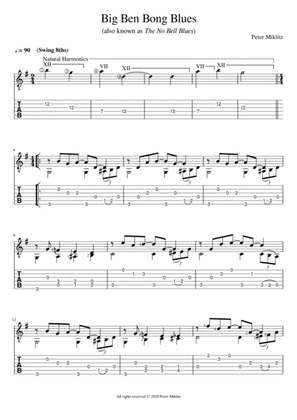 Big Ben Bong Blues (Standard Notation and TAB)