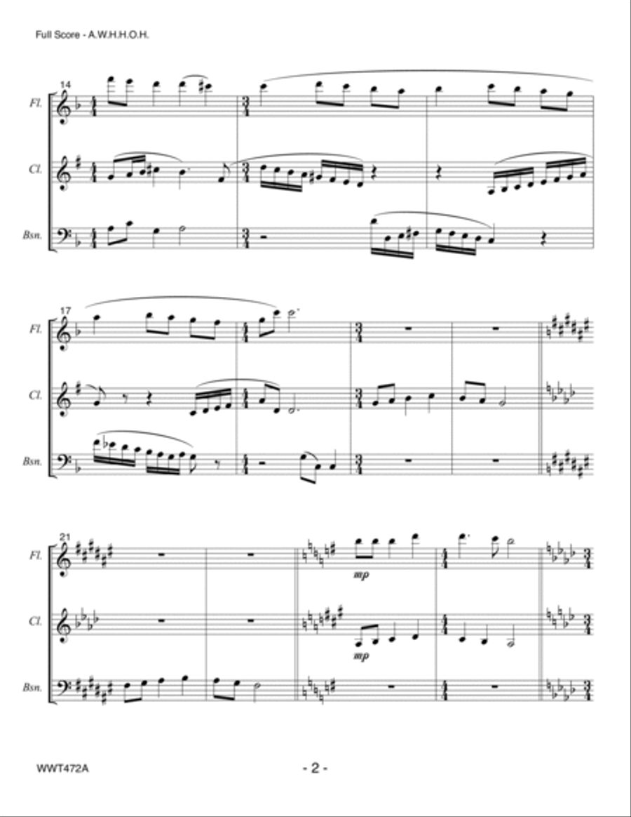 7 CHRISTMAS CAROLS for WOODWIND TRIO (unaccompanied) Woodwind Trio scores gallery preview page 2
