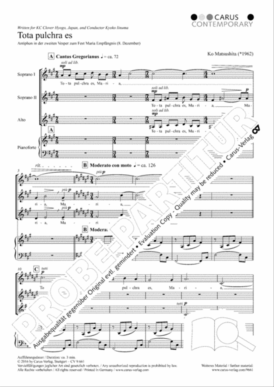 Tota pulchra es SSA scores gallery preview page 2