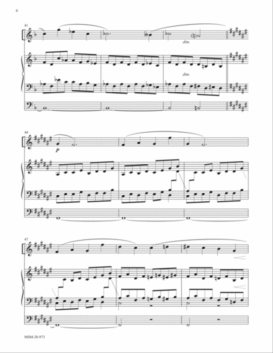 Prelude for Flute or Violin and Organ Flute scores gallery preview page 6