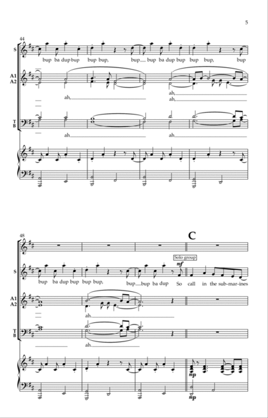 On Melancholy Hill 4-Part scores gallery preview page 5