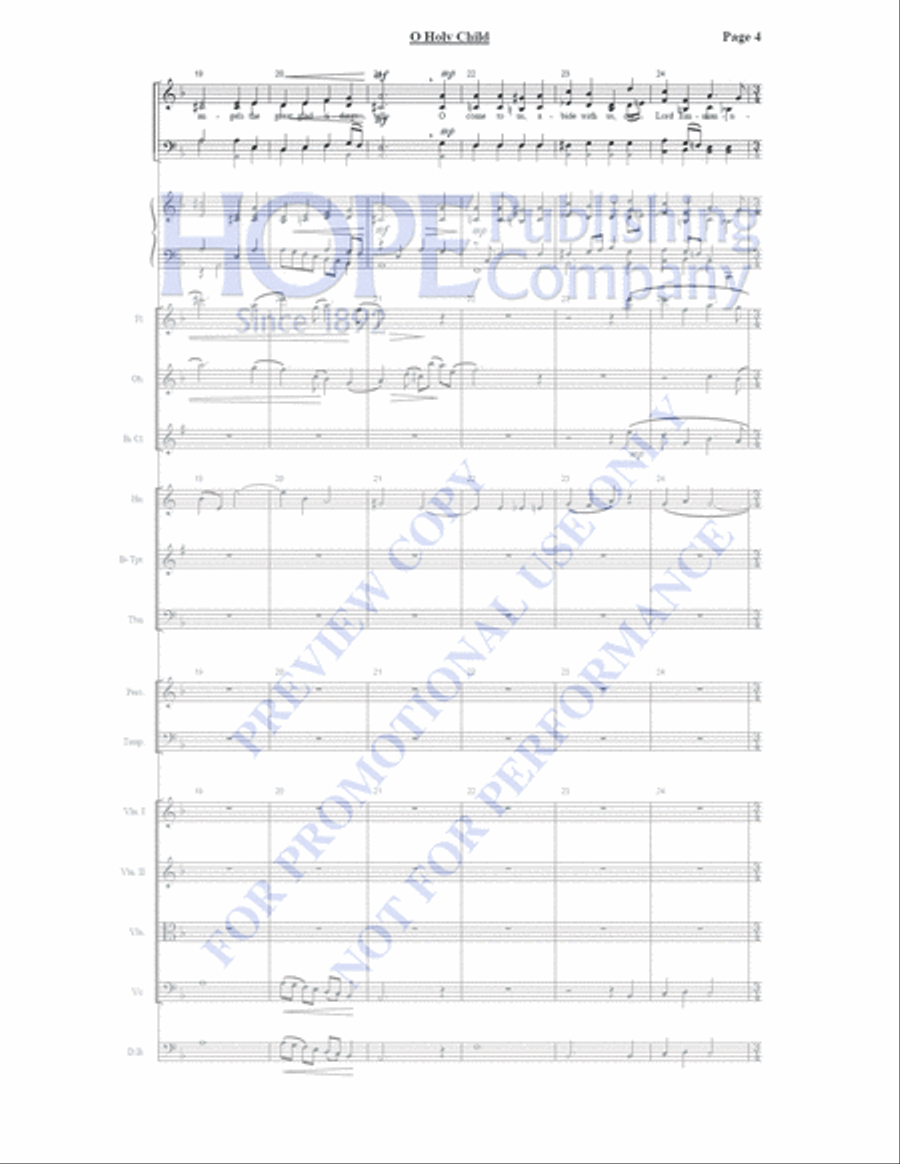 O Holy Child of Bethlehem 4-Part scores gallery preview page 5