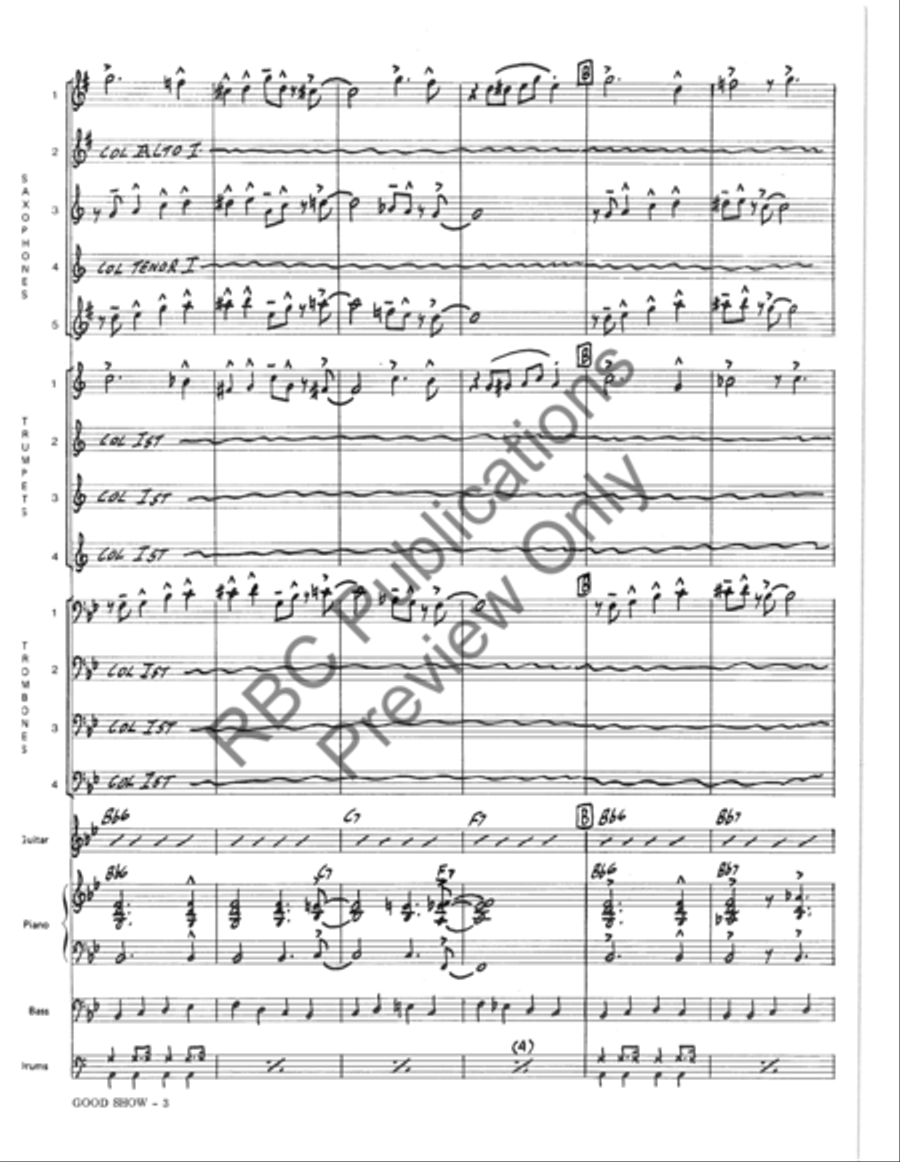 Good Show (Score) Jazz Ensemble scores gallery preview page 6