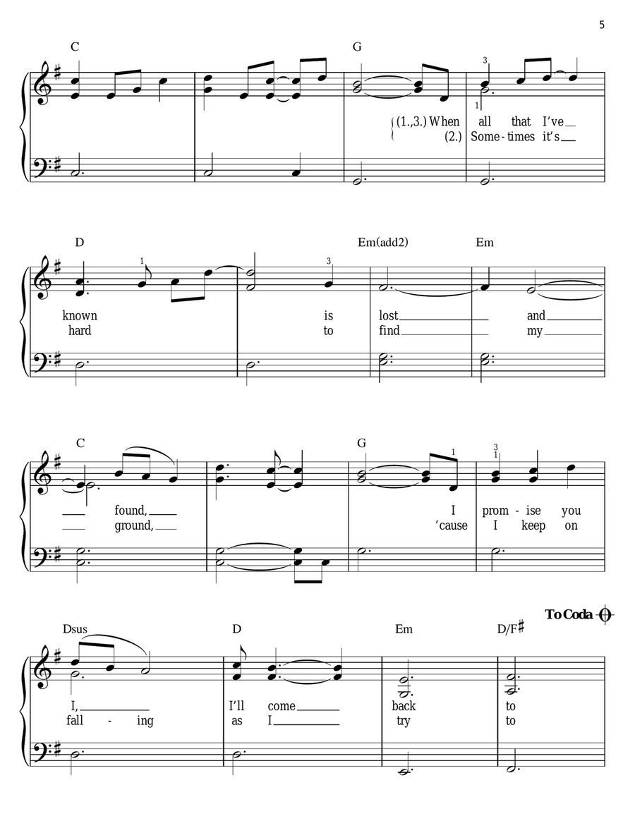 February Song February Song Easy Piano scores gallery preview page 5