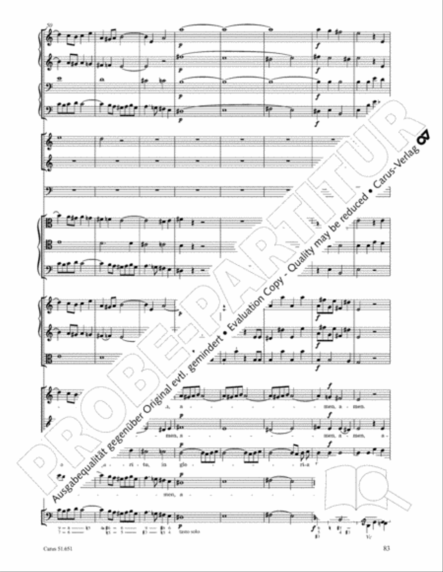 C Minor Mass, K. 427 (Missa in c KV 427) 4-Part scores gallery preview page 99