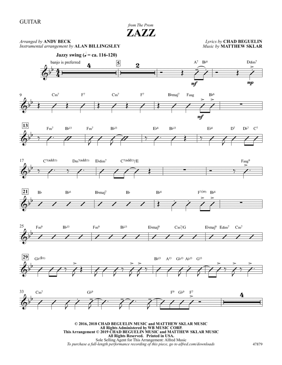 Zazz: Guitar Guitar scores gallery preview page 1