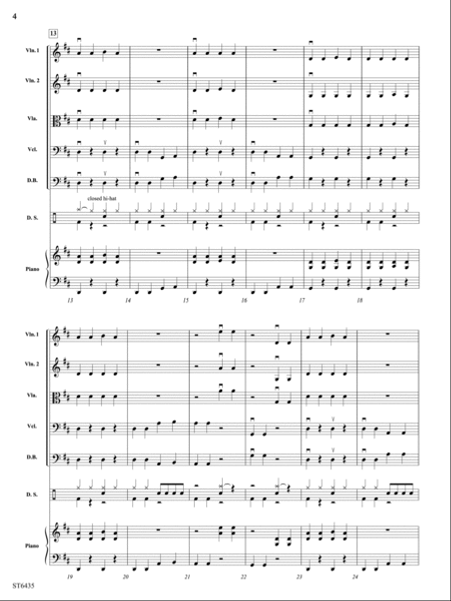 First Finger Rock: Score String Orchestra scores gallery preview page 4