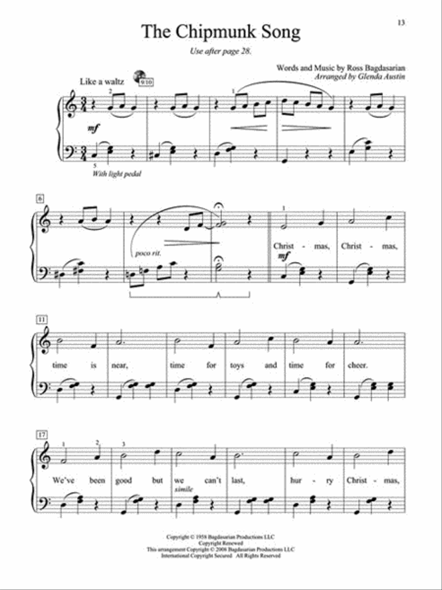 Christmas Piano Solos – Second Grade (Book Only) Piano Solo scores gallery preview page 5