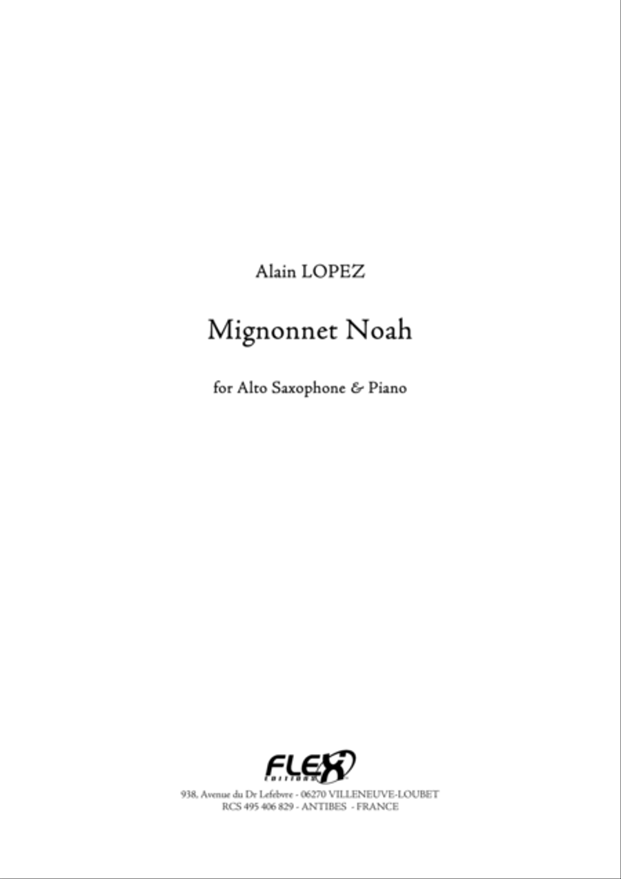 Mignonnet Noah Alto Saxophone scores gallery preview page 1