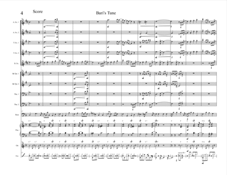 "Bari's Tune" for Solo Bari. Sax and Young Jazz Ensemble image number null
