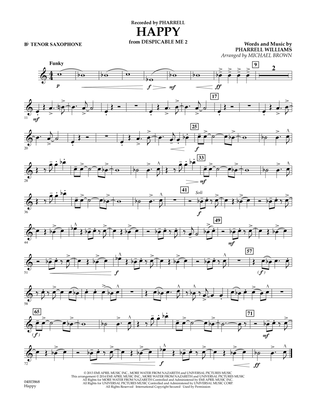 Book cover for Happy (from Despicable Me 2) (arr. Michael Brown) - Bb Tenor Saxophone