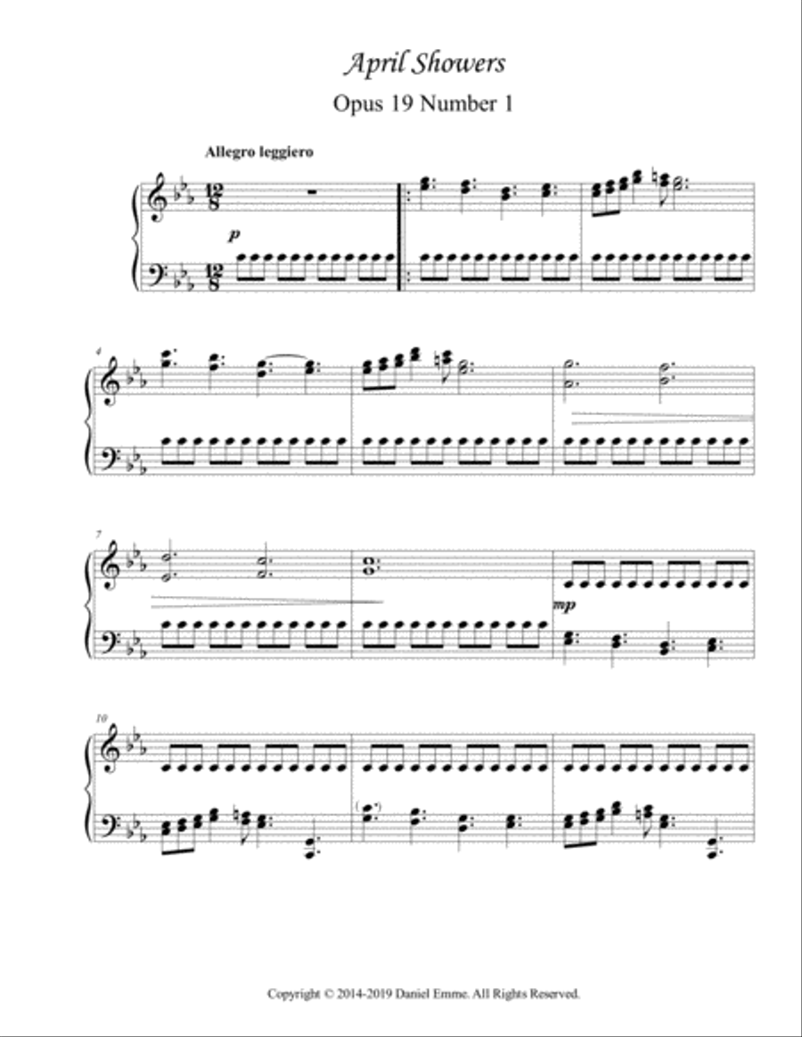 Vernal Poems: Opus 19 Piano Solo scores gallery preview page 2