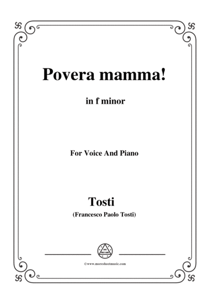 Tosti-Povera mamma! in f minor,for voice and piano image number null