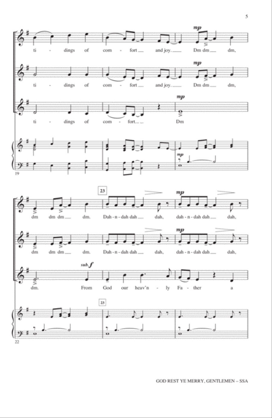 God Rest Ye Merry, Gentlemen SSA scores gallery preview page 4