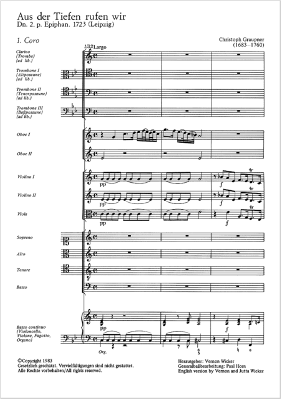 From the deepest comes our plea (Aus der Tiefen rufen wir) 4-Part scores gallery preview page 44