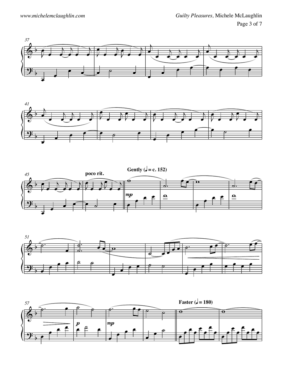 Guilty Pleasures Piano Solo scores gallery preview page 3